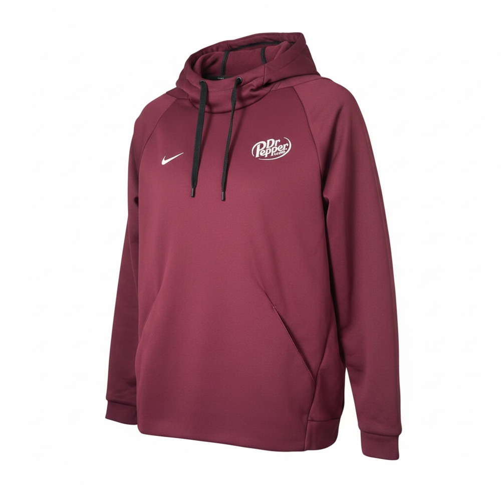 Nike Therma-FIT Maroon Pullover Fleece Hoodie with Dr. Pepper Logo